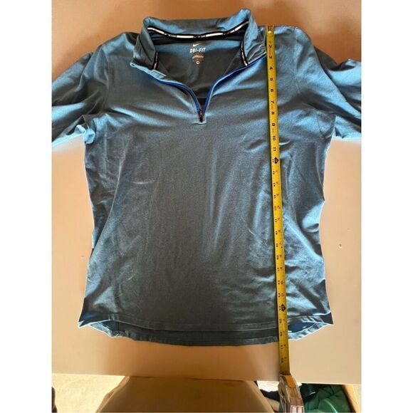 Nike Blue long sleeve dri fit Running Quarter Zip Mens SZ M - Picture 3 of 6